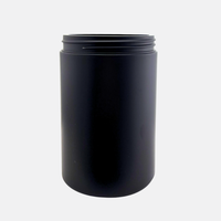 1000ml Black HDPE Jar (72 Pack)