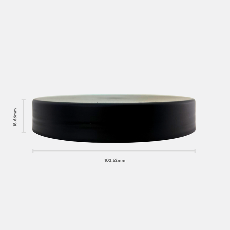 100mm PP Cap Matte Black