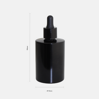 80ml Black Glass Bottle & Dropper Set (25 Pack)