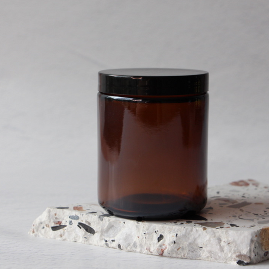 200ml Amber Glass Jar Set (25 Pack)