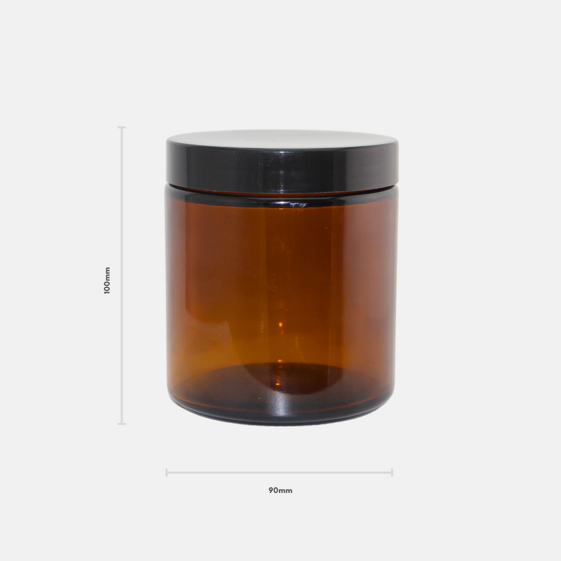 400ml Amber Glass Jar Set (16 Pack)