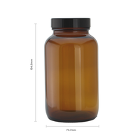 400ml Amber Glass Jar Set (24 Pack)