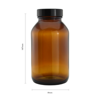 500ml Amber Glass Jar Set (20 Pack)