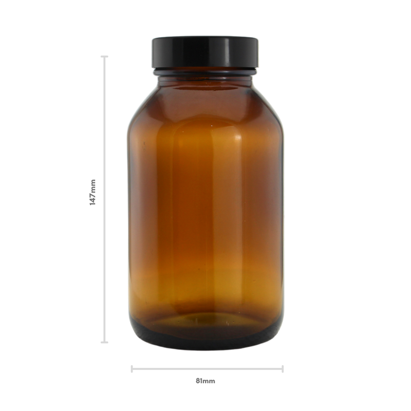 500ml Amber Glass Jar Set (20 Pack)