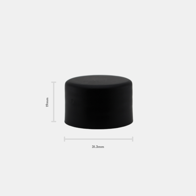 Smooth Wall Screw Cap 28/410 Black (50 Pack)