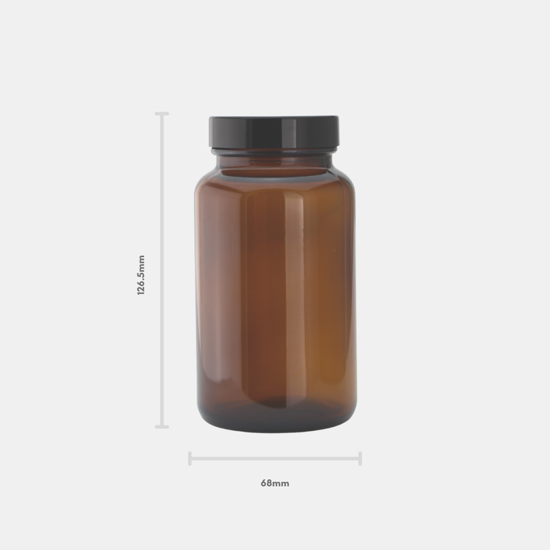 300ml Amber Glass Jar Set (30 Pack)