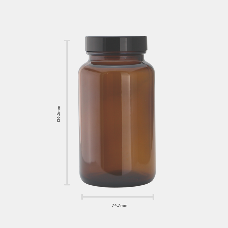 400ml Amber Glass Jar Set (24 Pack)