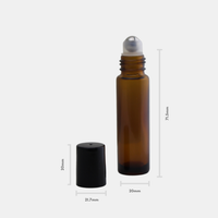 10ml Amber Glass Roller Bottle Set (20 Pack)