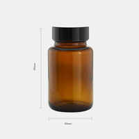 100ml Amber Glass Jar Set (49 Pack)