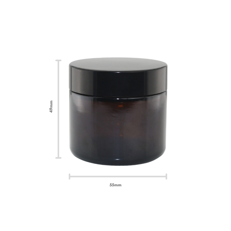 50ml Amber Glass Jar Set (40 Pack)