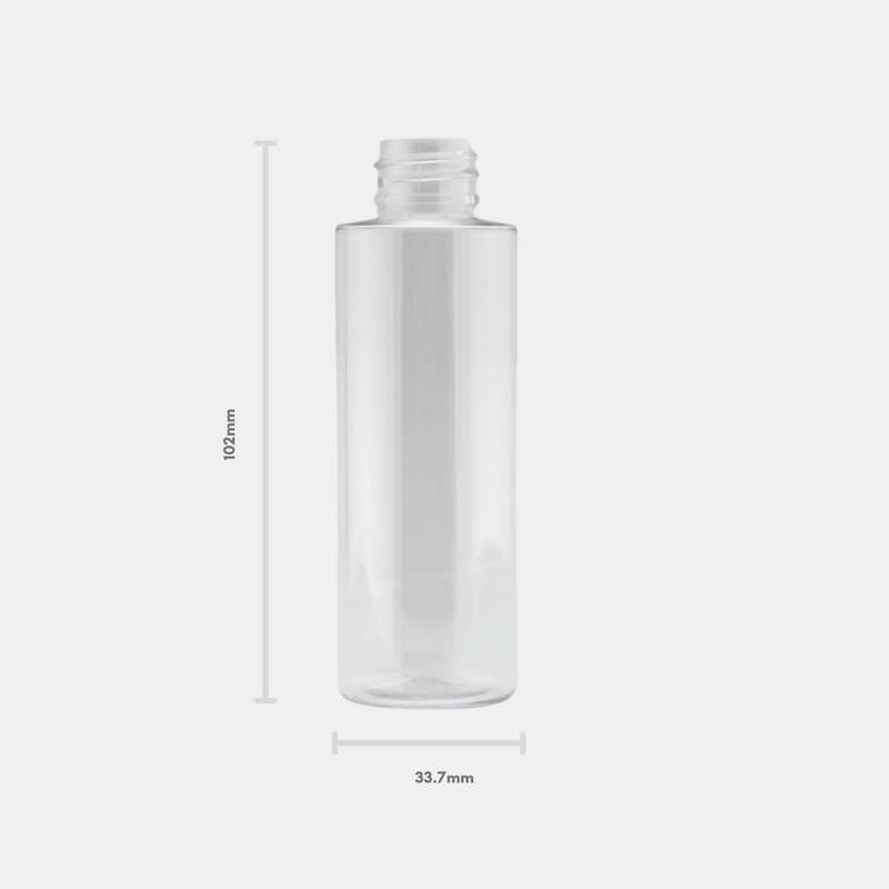 70ml Square Shoulder Clear PET Bottle (50 Pack)