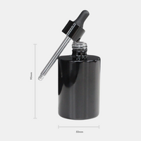 80ml Black Glass Bottle & Dropper Set (25 Pack)