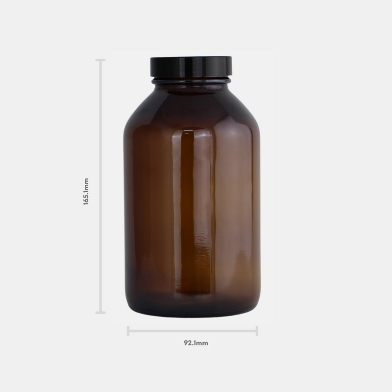 750ml Amber Glass Jar Set (30 Pack)