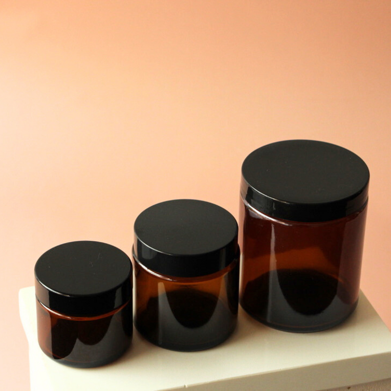 100ml Amber Glass Jar Set (30 Pack)