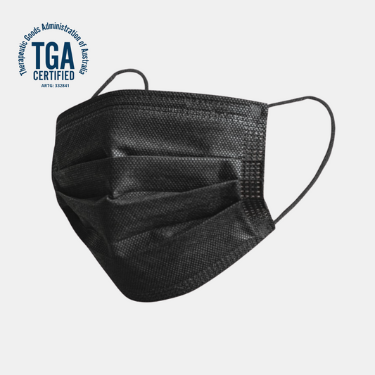 Black Disposable Face Mask (50 Pack)