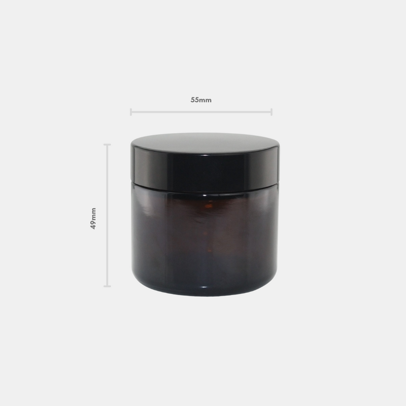 50ml Amber Glass Jar Set (40 Pack)