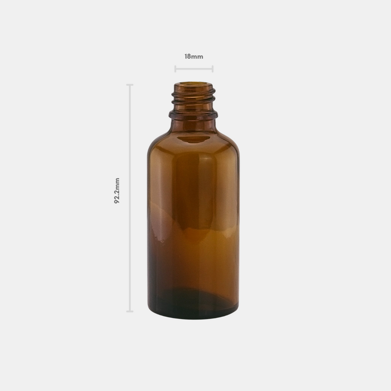 50ml Amber Glass Bottle